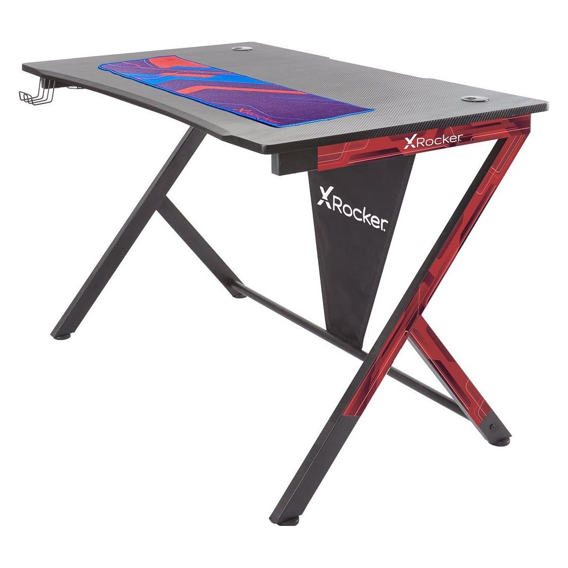 X Rocker X-Rocker Ocelot Gaming Bureau - Esports - Carbon look - Zwart - Blauw (2020054)