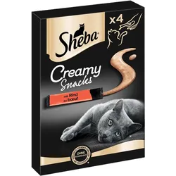 Sheba Creamy Snacks mit Rind 4x12 Gramm Katzensnacks