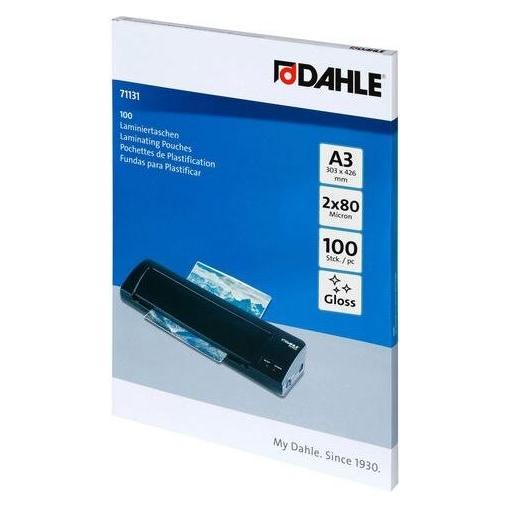Dahle Laminiertaschen A3 160mi 100er 303x426mm/2x80micron/ 100er Pack (A3, 100 Stk., 80 µm) (71131-20972)