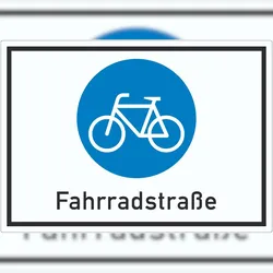 HB-Druck Aufkleber Fahrradstraße Symbol A1 (594x841mm)