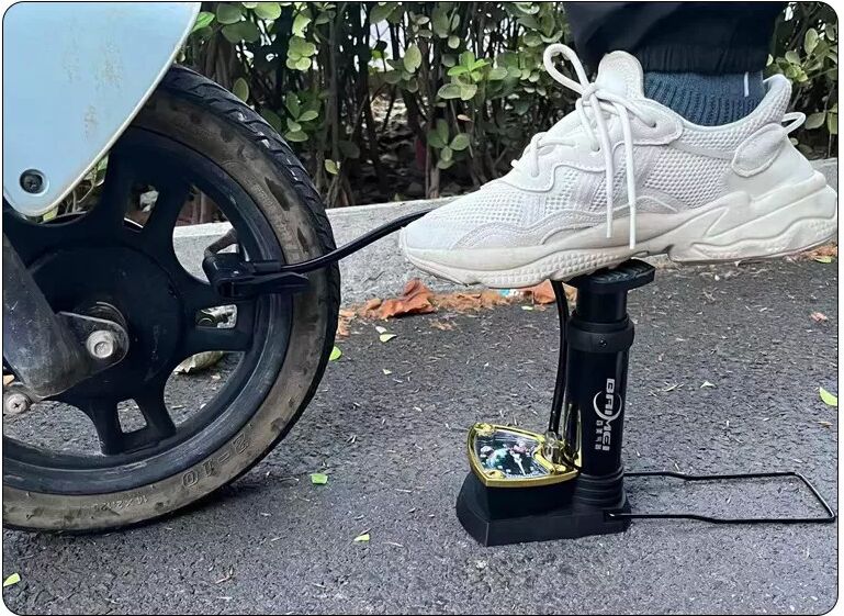 INF Pompe à Pied Puissante avec Manomètre - Pompe à Vélo