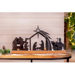 Adventsleuchter Krippe Weihnachtsmotiv