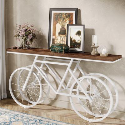 Bluebell 70.9-Inch Extra Long Console Table with Bicycle Metal Base