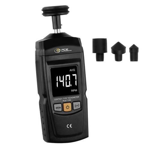 PCE Instruments Handtachometer PCE-T 230 Drehzahl kontaktierend 0,5 .. 19999 rpm |Auflösung 0,1 rpm |MAX MIN LAST AVG