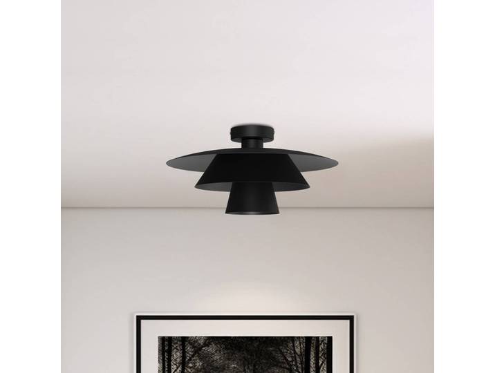 Deckenleuchte Plato Luminex, dimmbar, schwarz, für Wohn- / Esszimmer, Metall, Modern