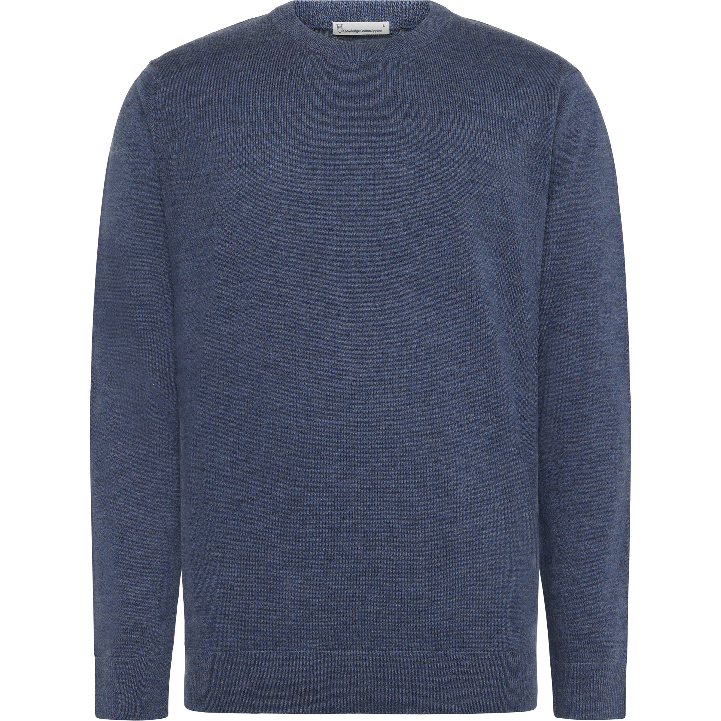KnowledgeCotton Apparel Merino Knit Crew Neck Herren Pullover blau Größe S Lifestyle Geruchsneutralisierend Merinowolle