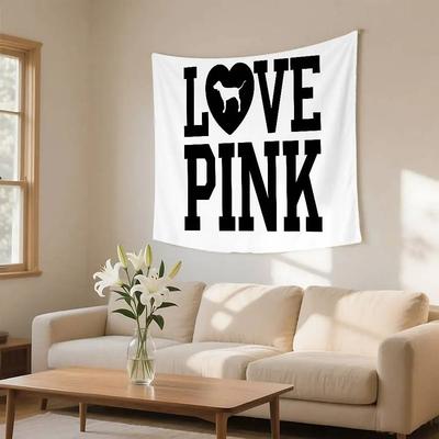 Uplift Essentials "Chic ""LOVE PINK"" Aesthetic Wall Tapestry style 1 35 X 51 In (90 X 130 Cm)"