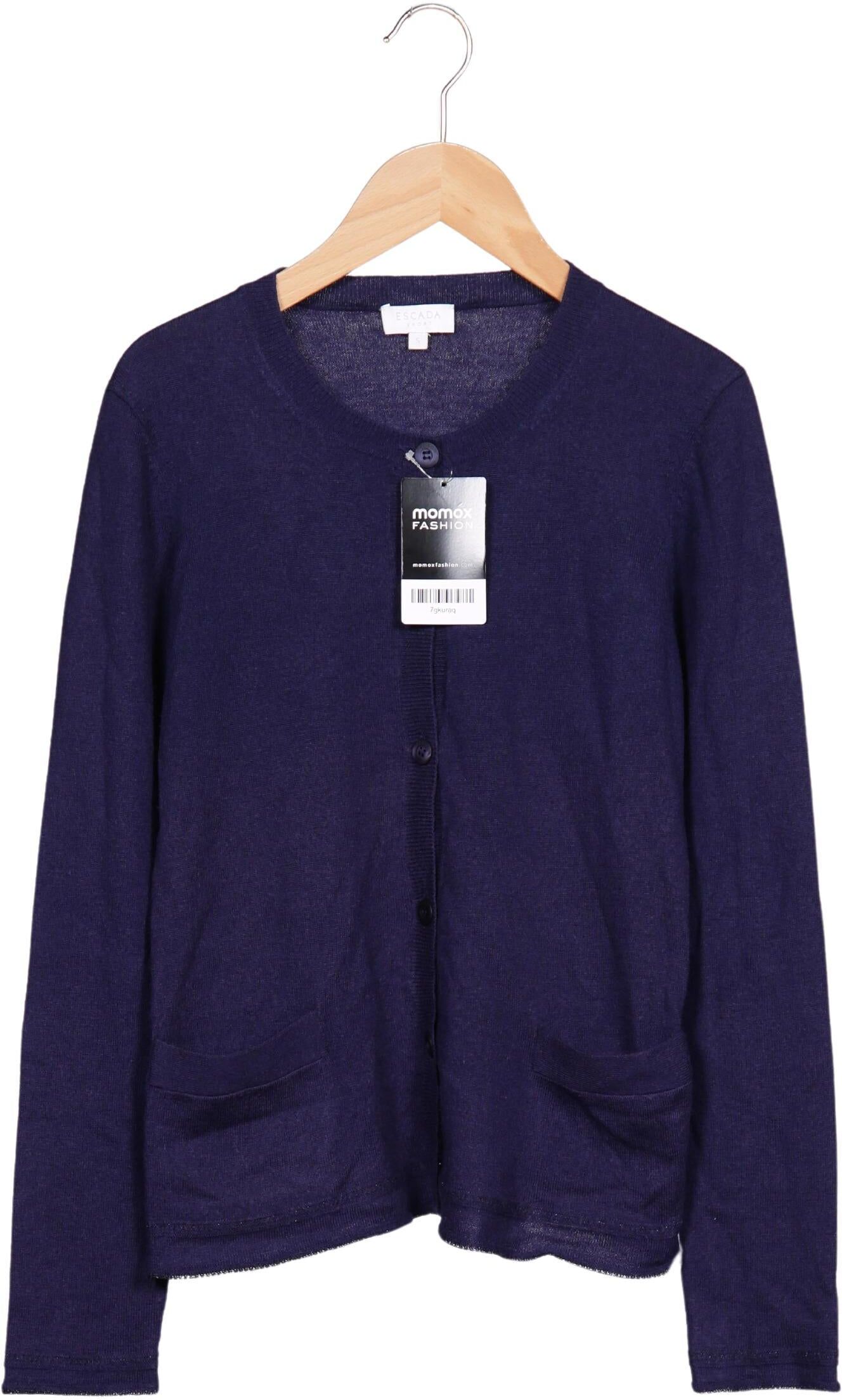 Escada Sport Damen Strickjacke, Marineblau, Gr. S, Synthetik / Elasthan / Viskose / Wolle / Kaschmir - Second Hand