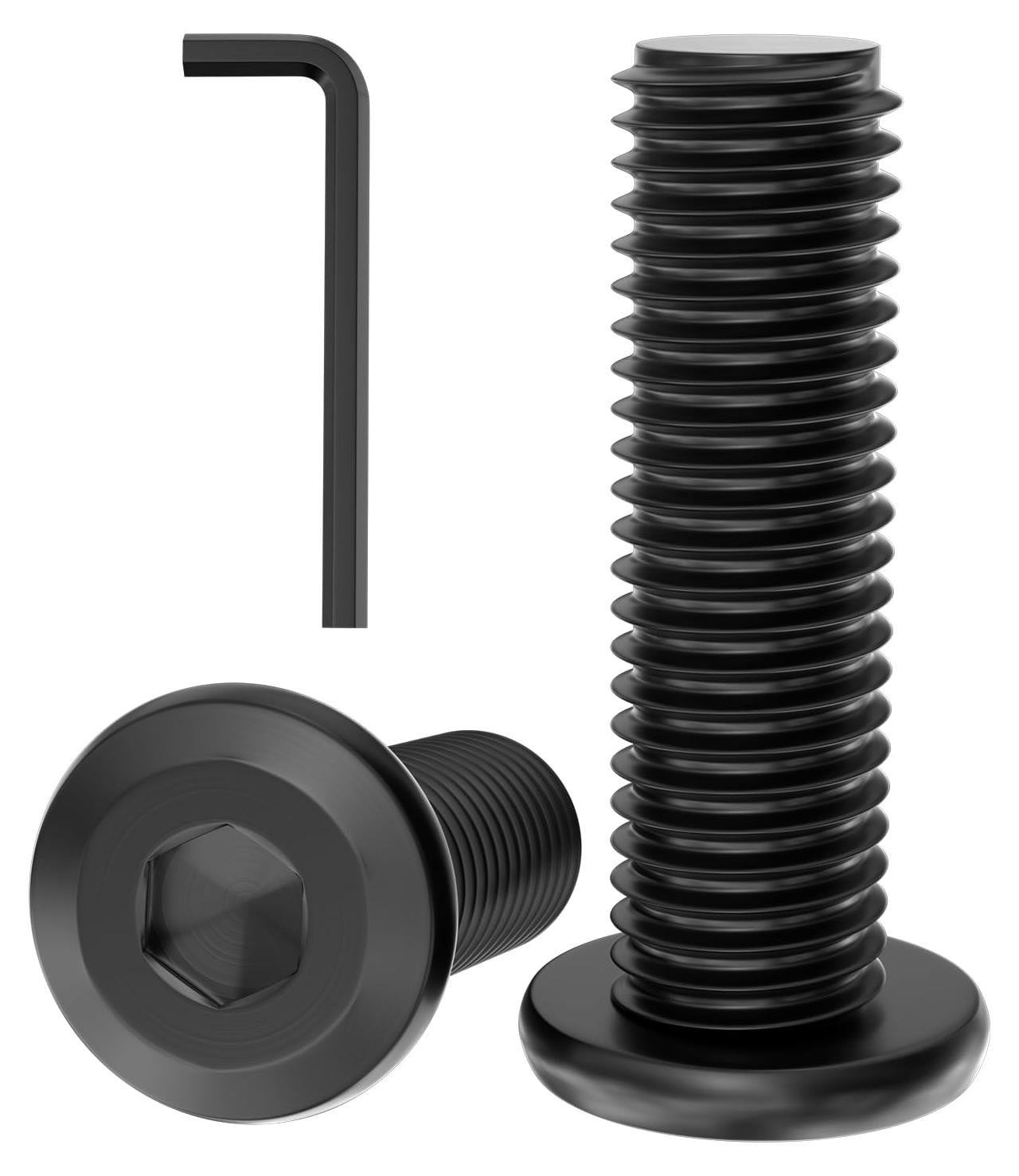 Solidchoice Set van 20 zwarte flensbouten van roestvrij staal M5x20mm