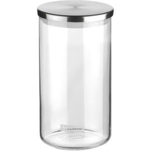 Tescoma Vorratsglas MONTI Lebensmitteldose mit Edelstahldeckel, 0,8 Liter, rund, luftdicht
