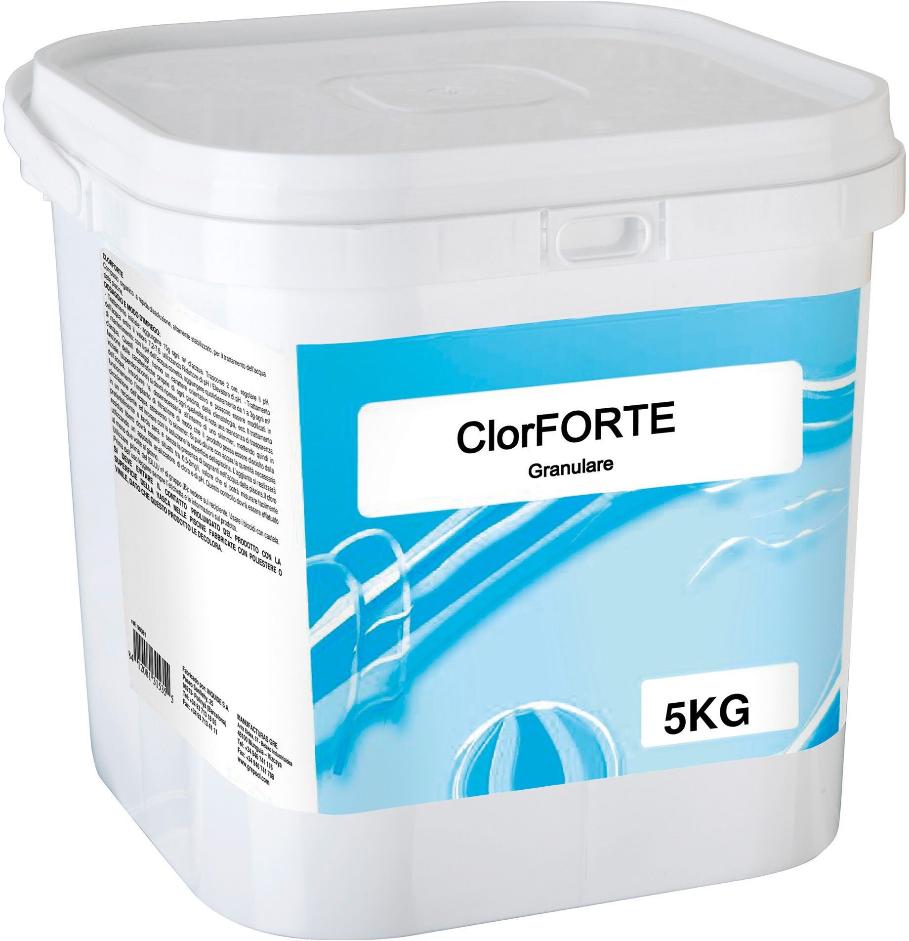 Gre' CLORO FORTE GRE ECO GRANULARE 5 kg CONCENTRATO 56% PER PISCINE