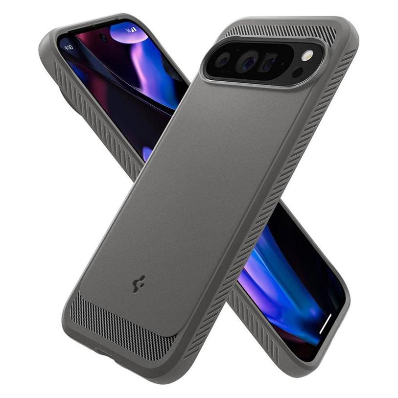 Spigen Rugged Armor Case für Google Pixel 9 Pro XL Grau Marmor (Google Pixel 9 Pro XL) (ACS07784)