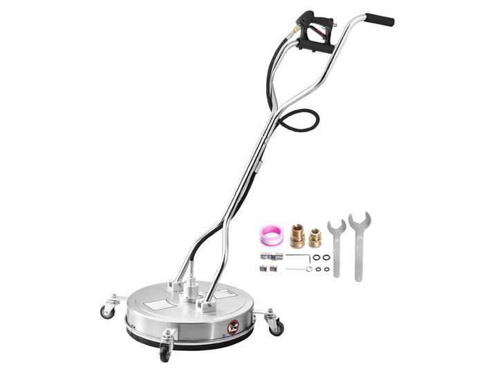 Nettoyeur haute pression VEVOR\, φ535 mm\, nettoyeur de surface\, acier inoxydable\, 4000 PSI\, raccord rapide 3/8 pouces\, pour béton\, terrasse\, trottoirs