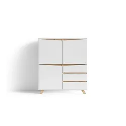 by Living Highboard  Valentin , weiß , Maße (cm): B: 120 H: 137