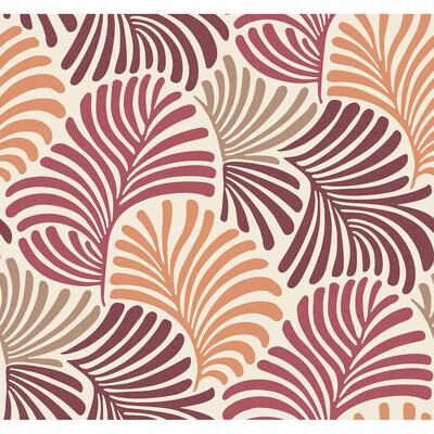 A-Street Prints Trousdale Raspberry Fanning Flora Wallpaper
