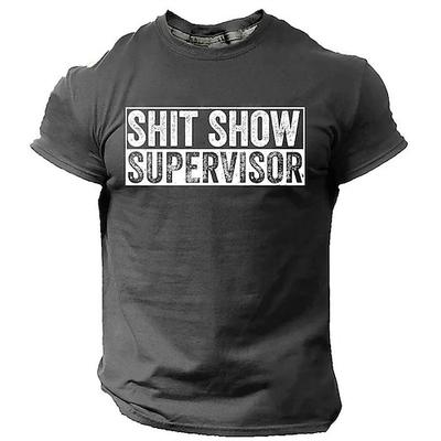 Herren 'Scheißshow Aufseher' Lustiges Arbeits- Bürohumor Grafik-T-Shirt