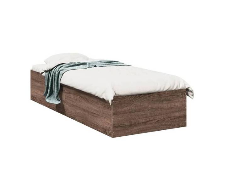 CHIC Lit adulte 1 place - 90x200 cm Structure/Cadre de lit chêne marron 90x200 cm #Sara45026