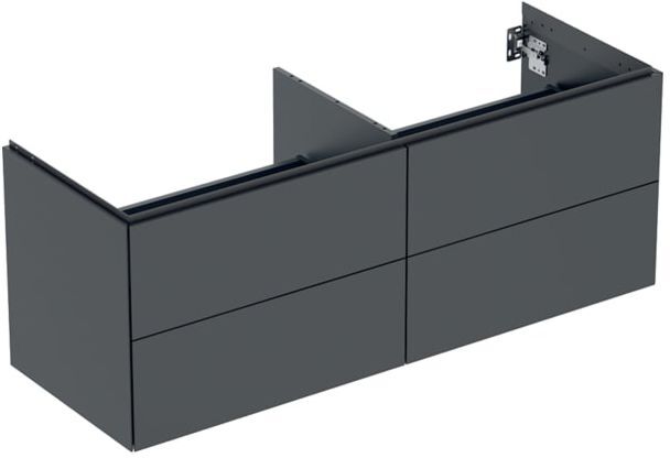 Geberit One Waschtisch-Unterschrank 505266008 133,2x50,4x47cm, 4 Schubladen, mattschwarz