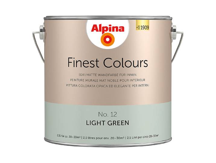 Alpina Wandfarbe Finest Colours Light Green 2.5 l Matt