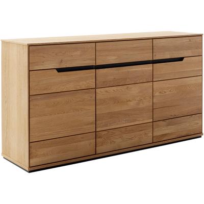 Sideboard MCA LIVING "Araya Sideboard", braun (holzfarben), B:152,5cm H:82cm T:40,5cm, Holzwerkstoff, Massivholz, Sideboards, Sideboard, Schubkästen/ Türen gedämpft