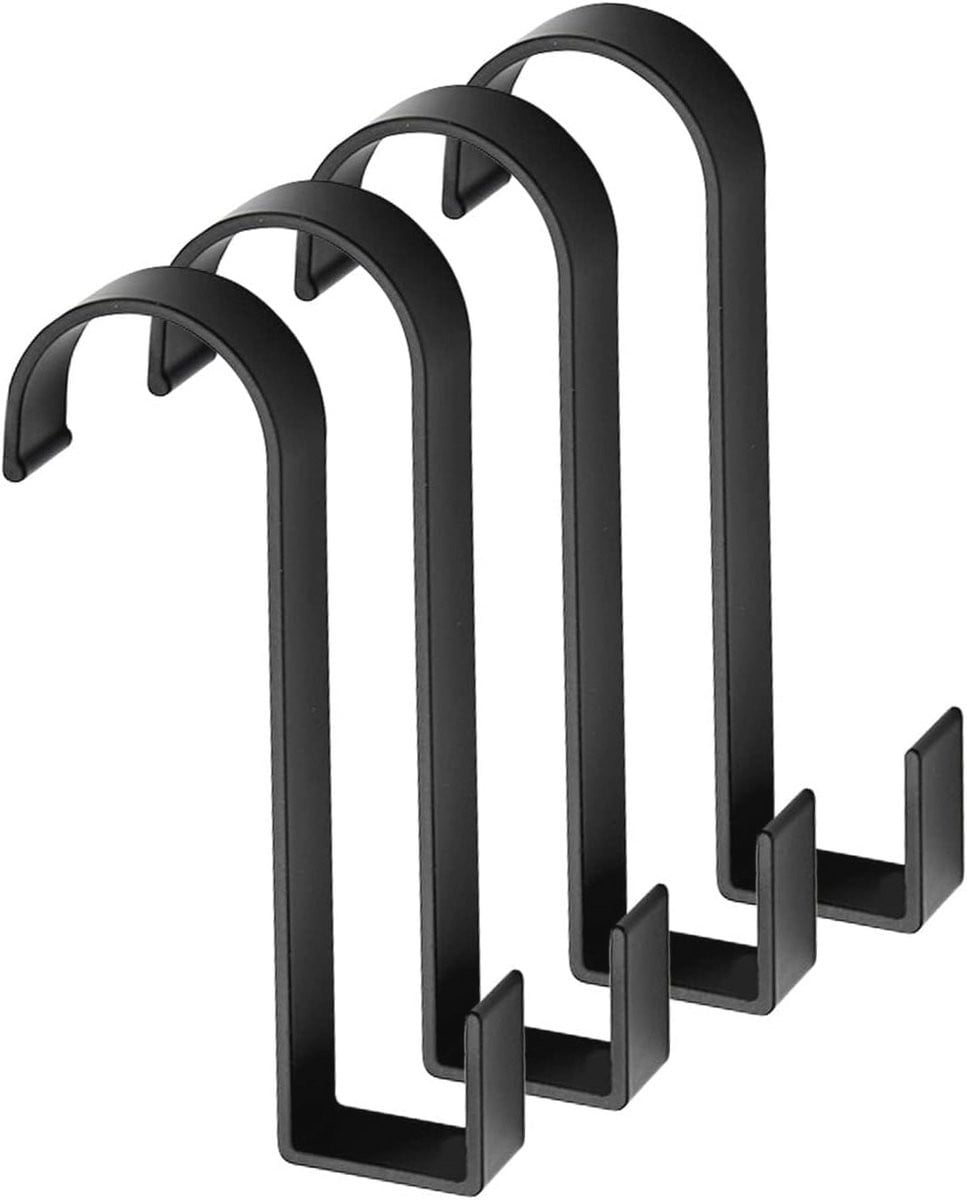 Set van 4 aluminium handdoekhaken voor de badkamer