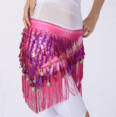 LightInthebox Belly Dance Dance Accessories Belt Glitter Cinch Cord Tassel Women's Training Performance High Sequined Polyester