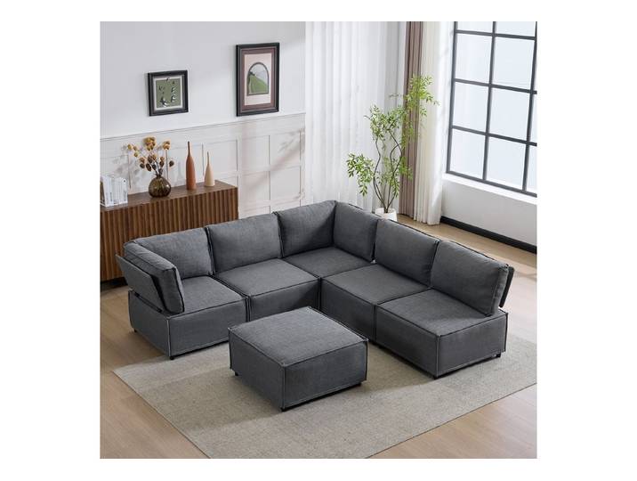 OKWISH Ecksofa Modulares Ecksofa, vielseitig einsetzbar, flexibel und einfach zu verbinden, für jede Art von Zuhause geeignet 1 Teile