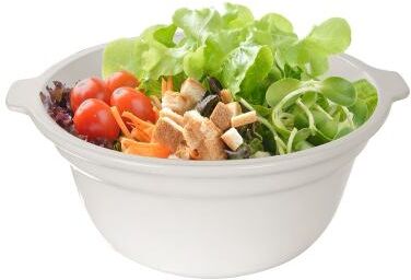 HomeCookin Ceramic Salad Bowl with Handles, Large Deep Serving Bowl for Pasta, Soup & Casserole