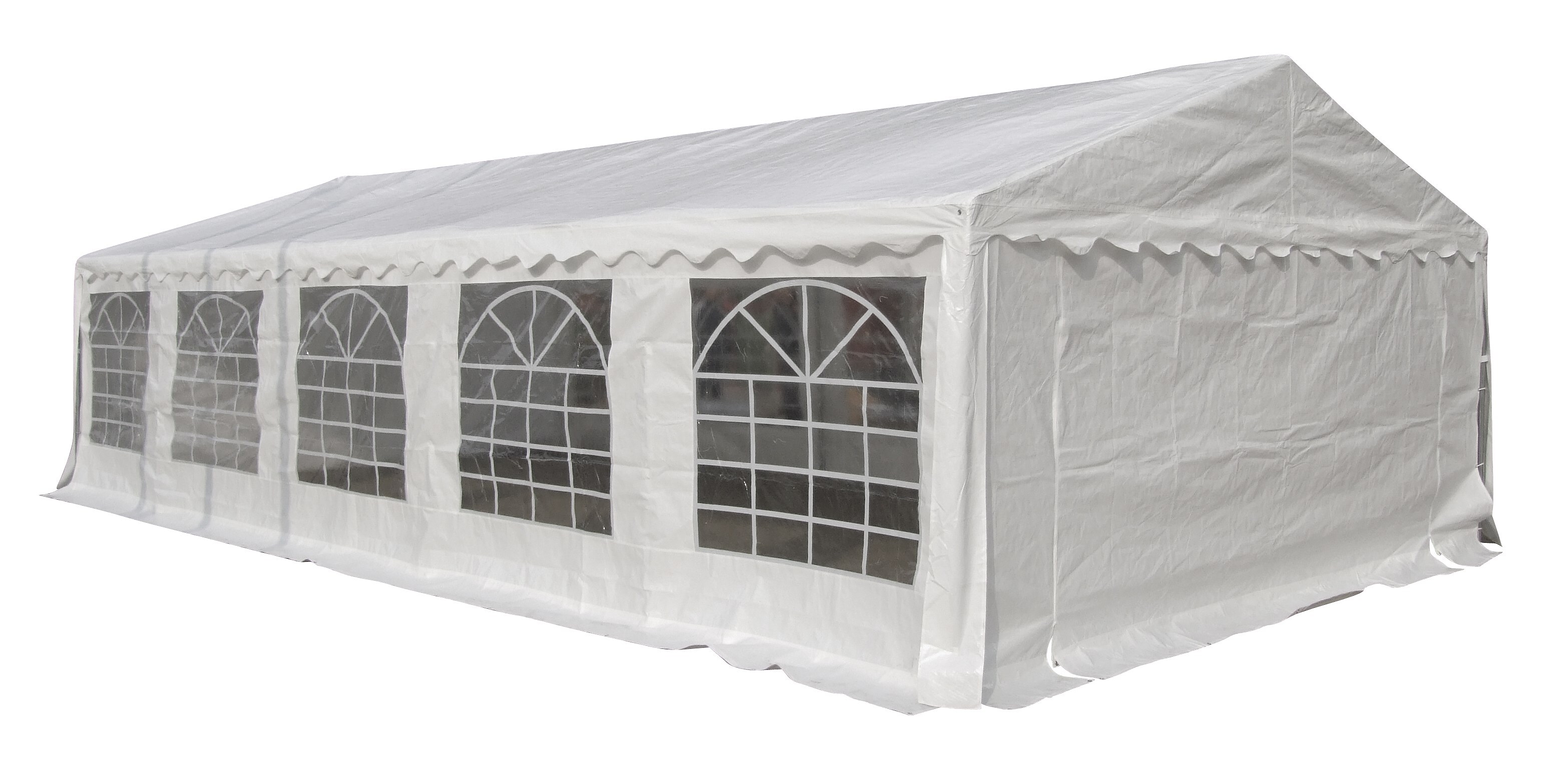 Ruse Gartenparty Pavillon, Partyzelt 5x10 M, weiss.