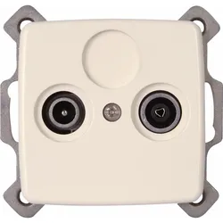 Kopp 922917080 RIVO - Antennensteckdose TV/RF, Farbe: weiß