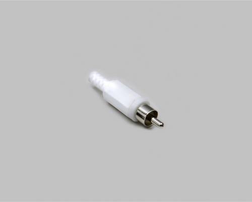 BKL Electronic 1107015 Cinch-Steckverbinder Stecker, gerade Polzahl: 2 Weiß