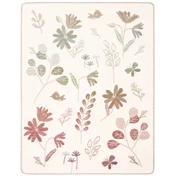 Biederlack Babydecke 'Wild Flowers' 75 x 100 cm Rohweiß