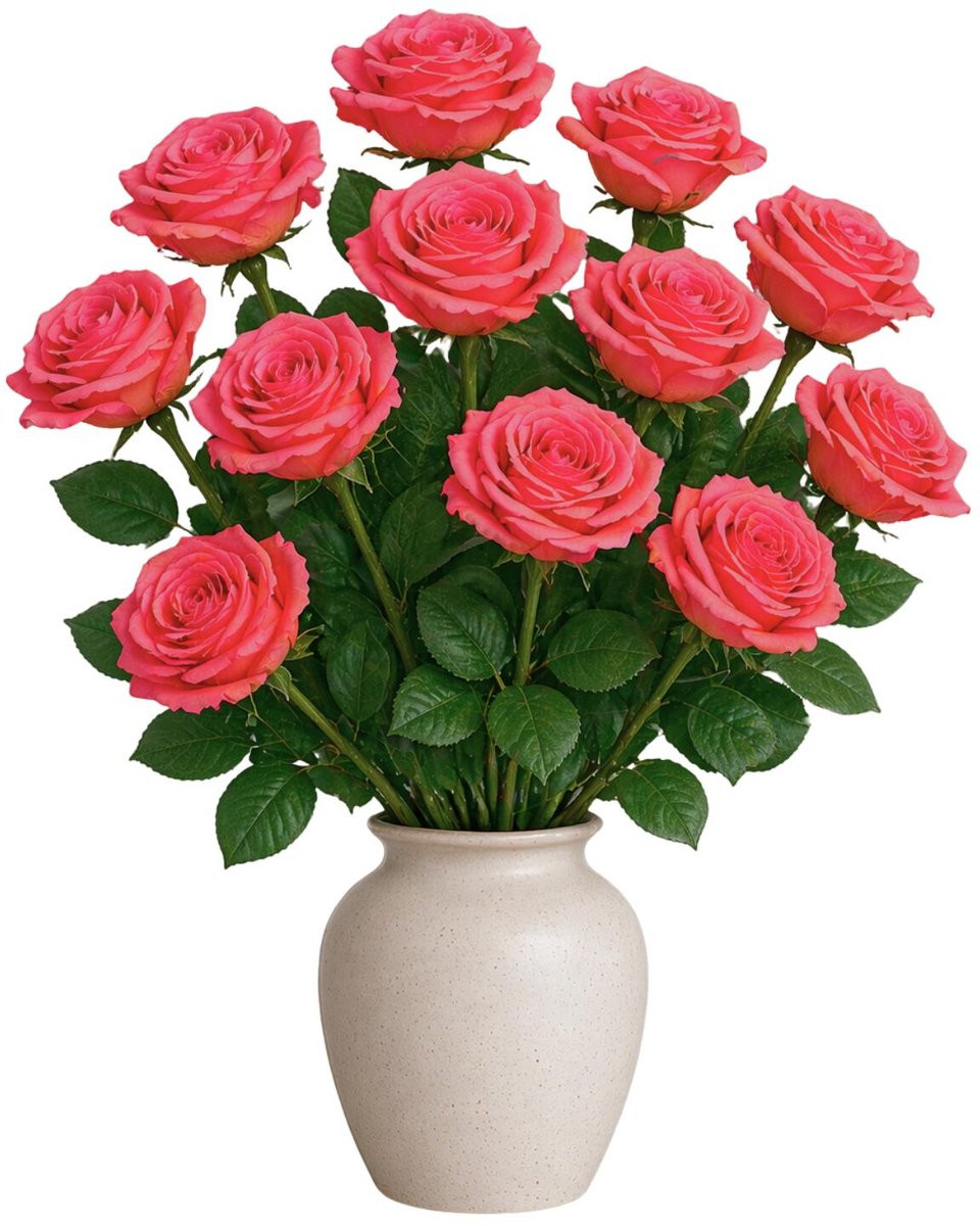 Mica Decorations Kunstbloem Roos Valentine - Roze - H59 cm