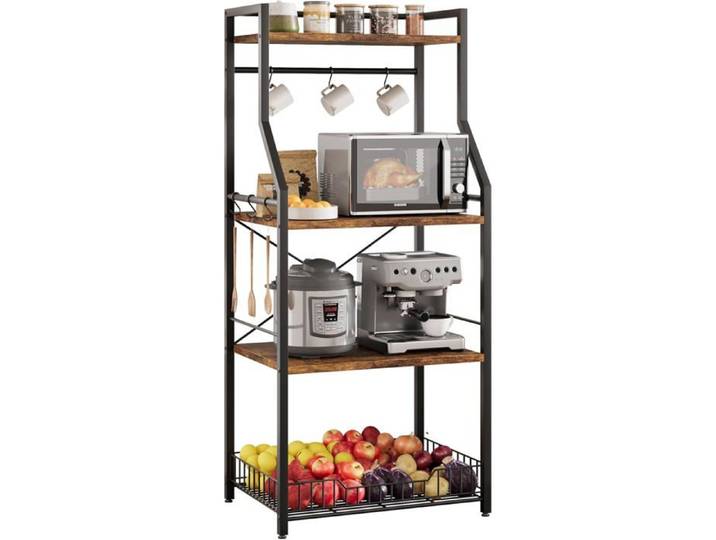 etagere murale cuisine 60x40x130 cm 4 étagère MARRON