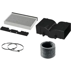 Neff Z52CBI2X4 Clean Air Standard Umluftset für Inselessen, Dunstabzugshaube Zubehör, Schwarz, Grau