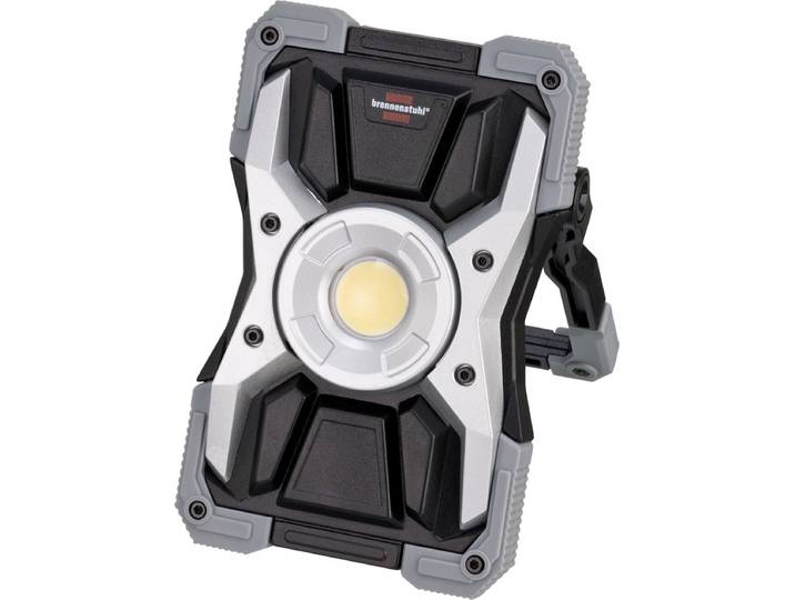Brennenstuhl Batterijgevoede LED-werklamp RUFUS / LED-bouwlamp voor werkplaatsen (LED-schijnwerper met Powerbank-functie\, incl. oplaadkabel\, gegoten aluminium behuizing\, 1500lm\, IP65)