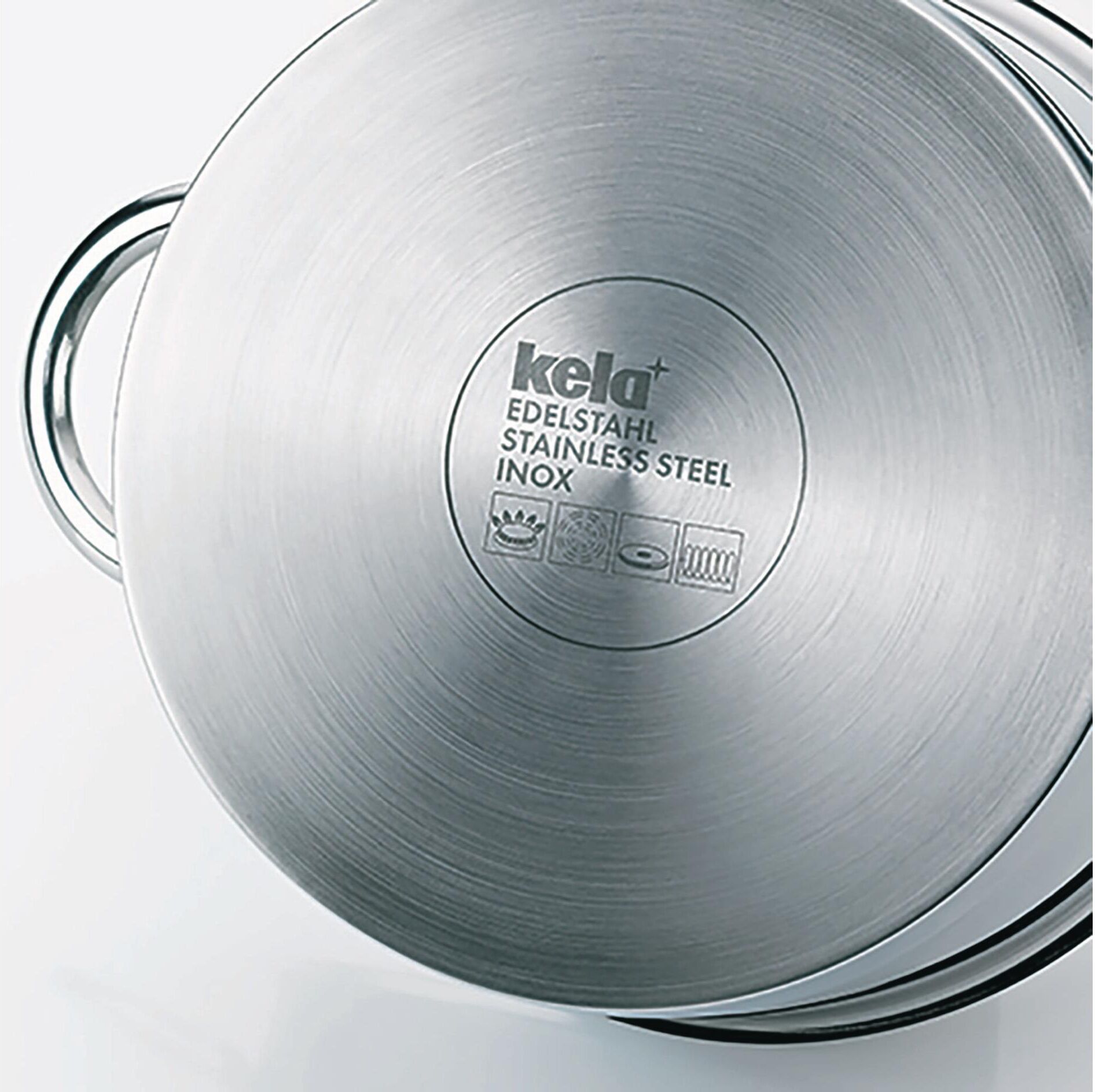 Kochtopf KELA "Kochtopf Cailin 24 cm", silber (silberfarben), H:14cm, Töpfe, Kochtopf silberfarben Höhe 14cm