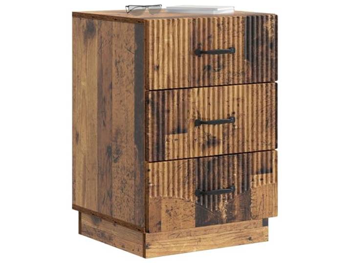 KTHLBRH Nachttisch mit Schublade, antikes Holz, 43 x 41 x 63,5 cm Technisches Holz, großer Raum, Vintage-Design, für Schlafzimmer