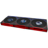 UNI FAN TL LCD FLEX 120 Wireless, Gehäuselüfter schwarz, 3er Pack mit LCD-Flex-Empfänger, 124 mm