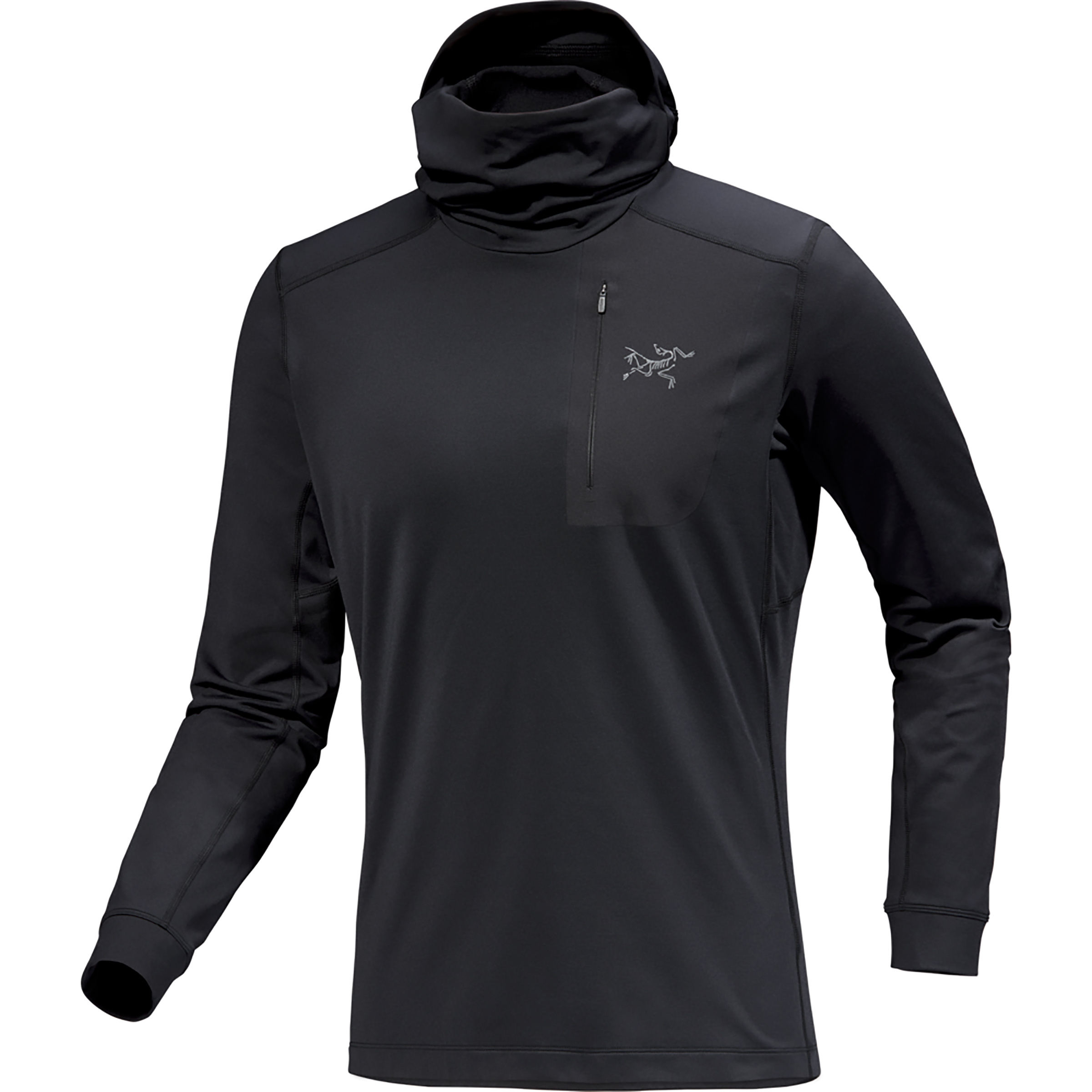 Arc'teryx Rho LT Herren Hoodies schwarz Größe XL Trekking Elastisch