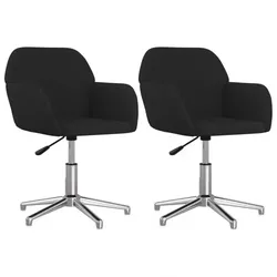 Esszimmerstühle 2 Stk. Drehbar Stoff V1 | vidaXL : Farbe - Schwarz