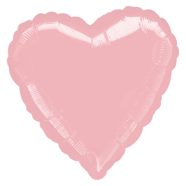 Magni Folienballon Herz 43cm pink-pastell (5x) (9914078)