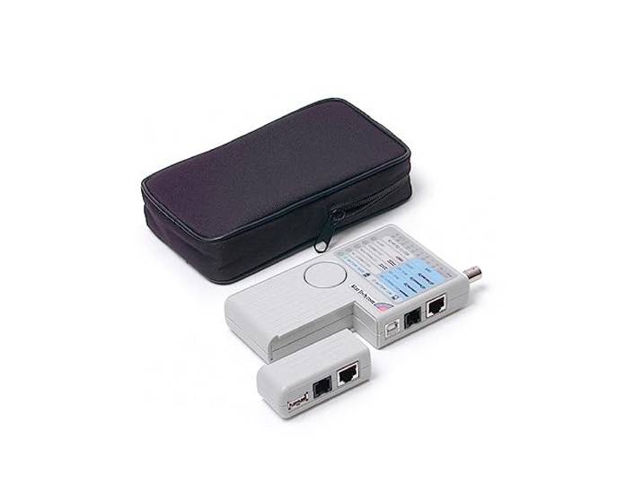 StarTech.com Testeur de câble professionnel multifonction RJ45 RJ11 USB et BNC – Testeur de câble à distance – Appareil de test réseau\, TAA (TEST)