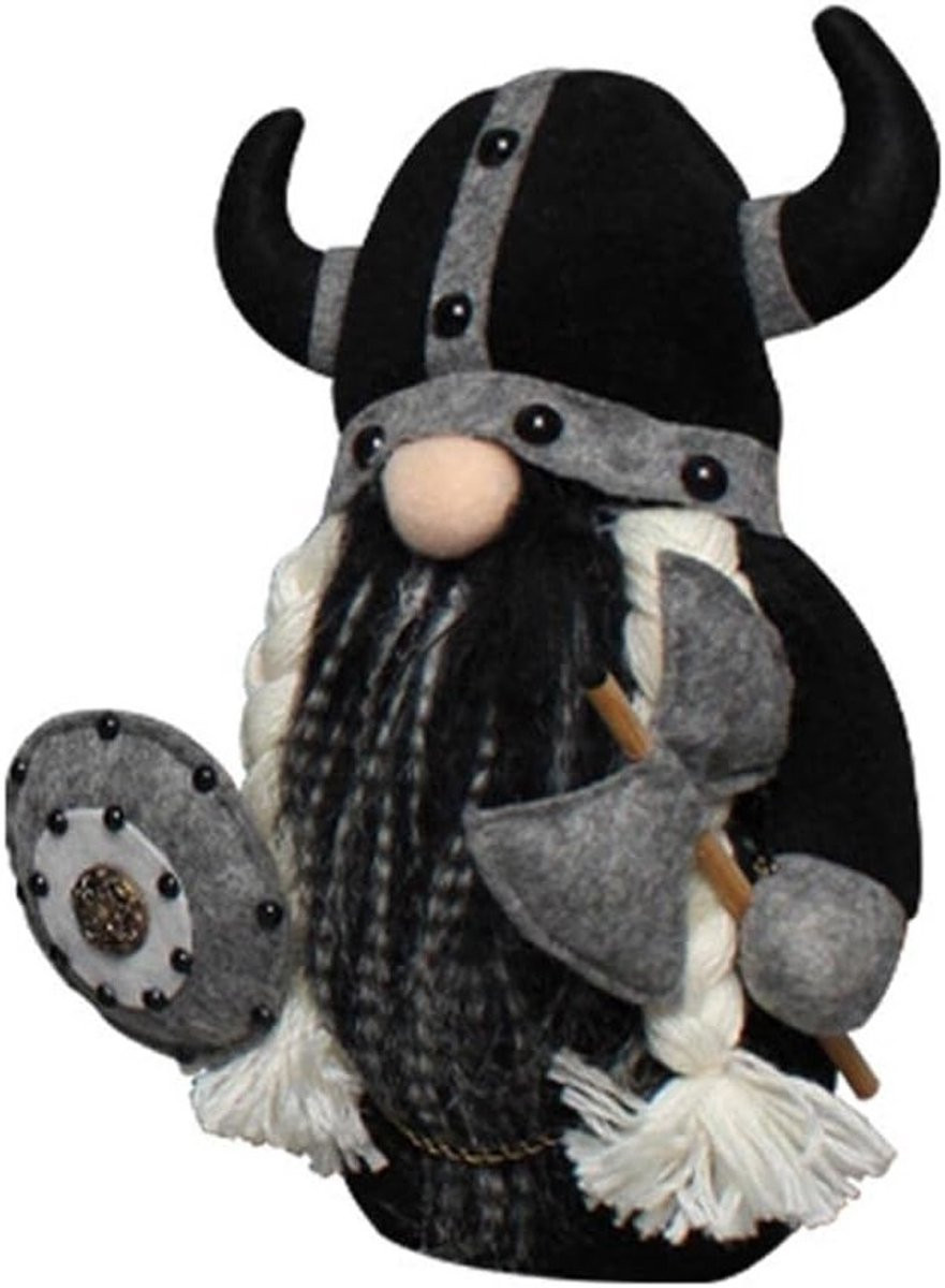 Knuffelbare Gnoom Poppenfiguur als Ridder of Viking - Decoratie voor Tafel en Interieur
