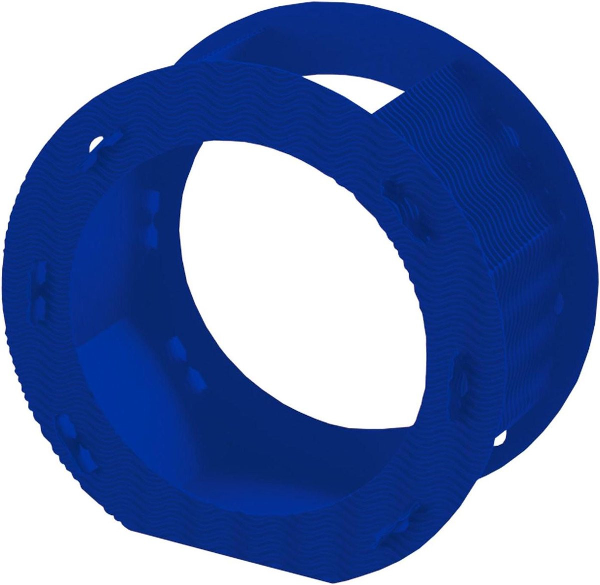 Blauwe papieren golfkarton lantaarns voor decoratief knutselen, Ø 22 cm