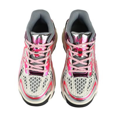 Trainingsschuh BUFFALO "Buffalo SCORE TEC", Damen, Gr. 39, pink (weiß, pink, silber), Polyurethan, Schuhe