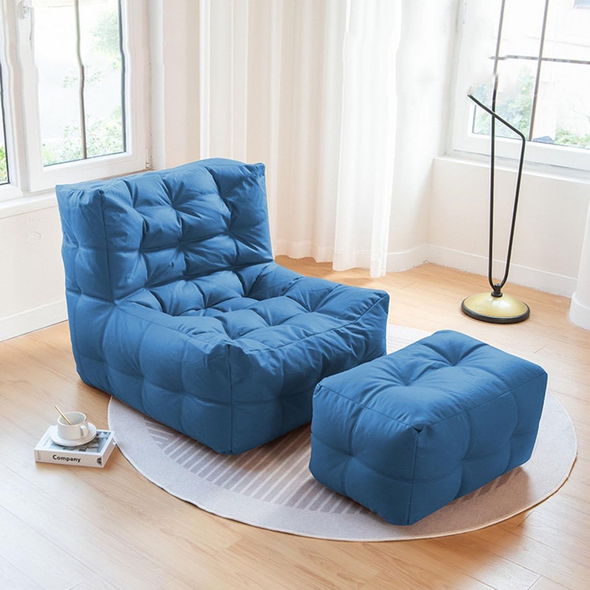 Comfortabele zitzak stoelhoes van premium leathaire stof zonder vulling