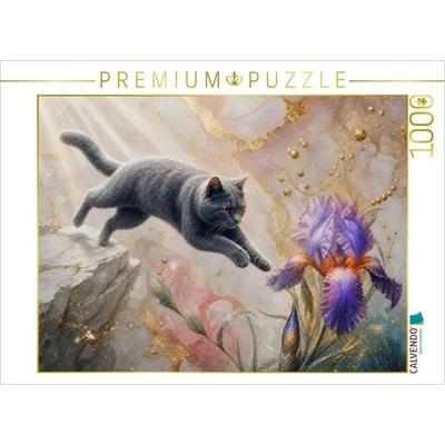 CALVENDO Puzzle Wagemutige Sprung | 1000 Teile Lege-Größe 64 × 48 cm Foto-Puzzle für glückliche Stunden