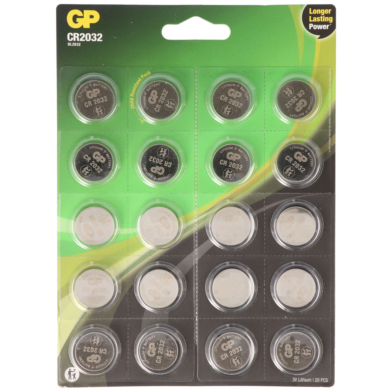GP CR2032 Lithium knoopcel 3V 220mAh - 20 mm diameter