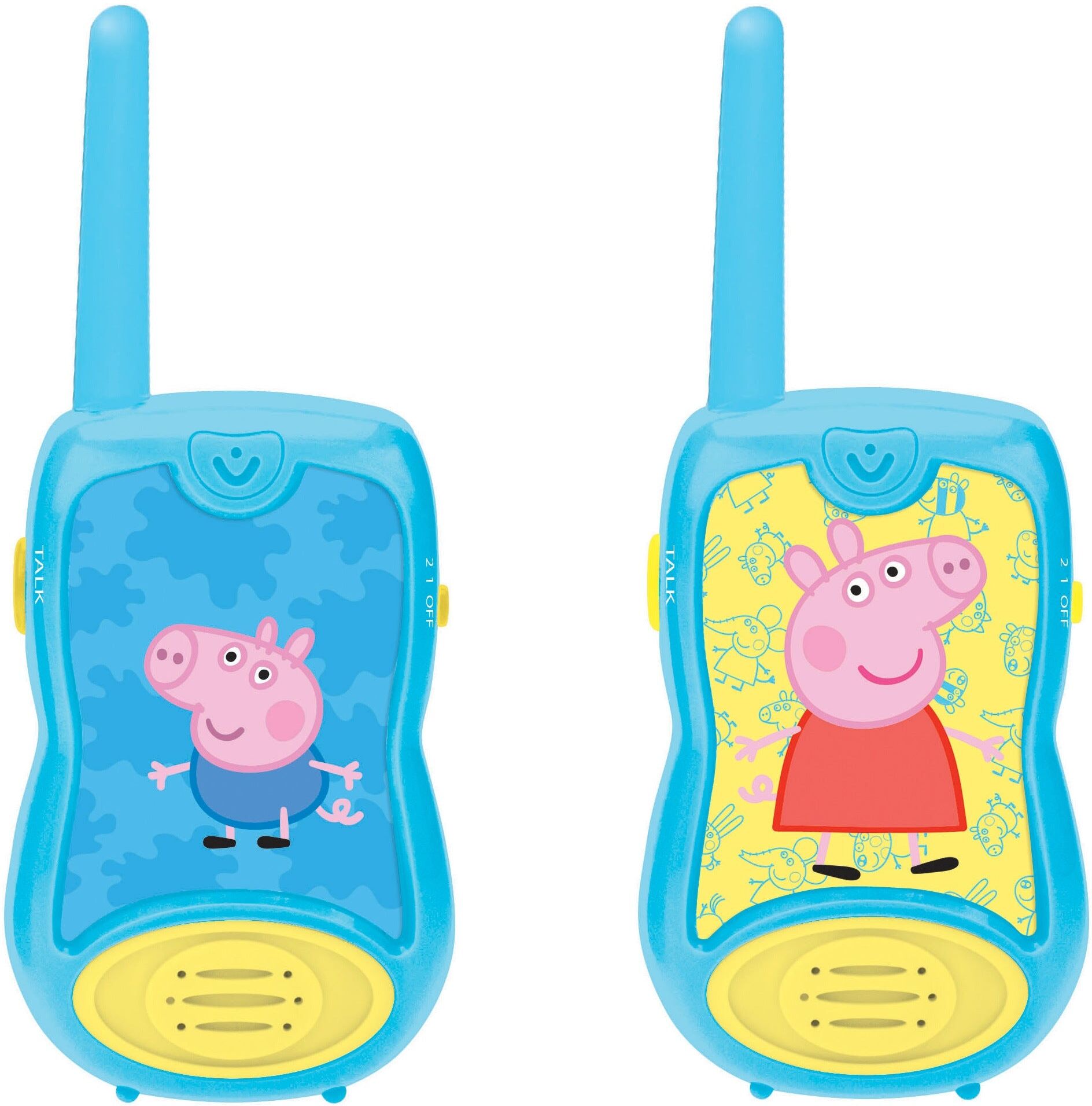 Lexibook Peppa Pig 120m Walkie-Talkies - Up to 120-metre outdoor transmission range - Blue Peppa Pig-themed design - For Kids